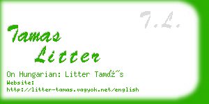 tamas litter business card